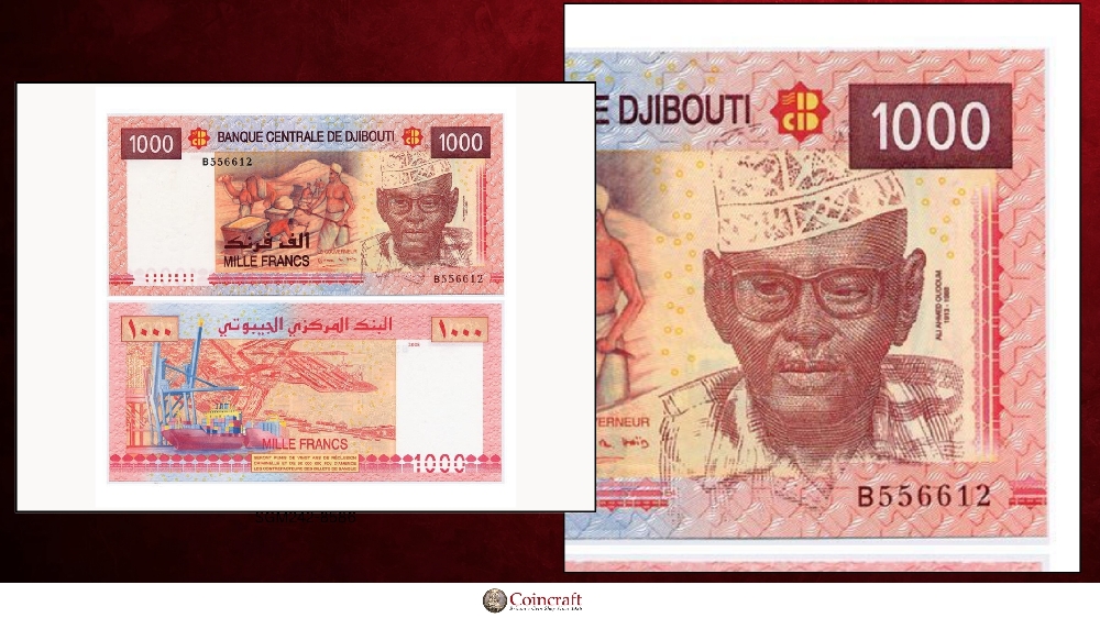 Djibouti Francs Featuring Ali Ahmed Oudoum (1913 – 1988) - Coincraft